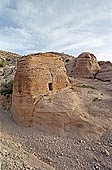 Petra - massive Djin blocks at the entrance of the site 